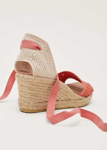 Phase Eight Weave Espadrille Heels Coral USA | 7016394-DH